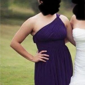 Donna Morgan One-Shoulder Purple Dress